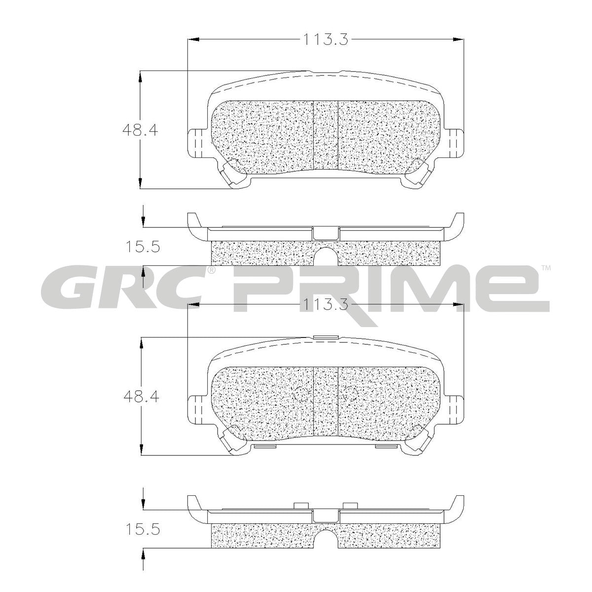 GPRD1806SD - BALATAS SEMIMETALICAS TRASERAS PARA CHEVROLET COLORADO 2015-2020