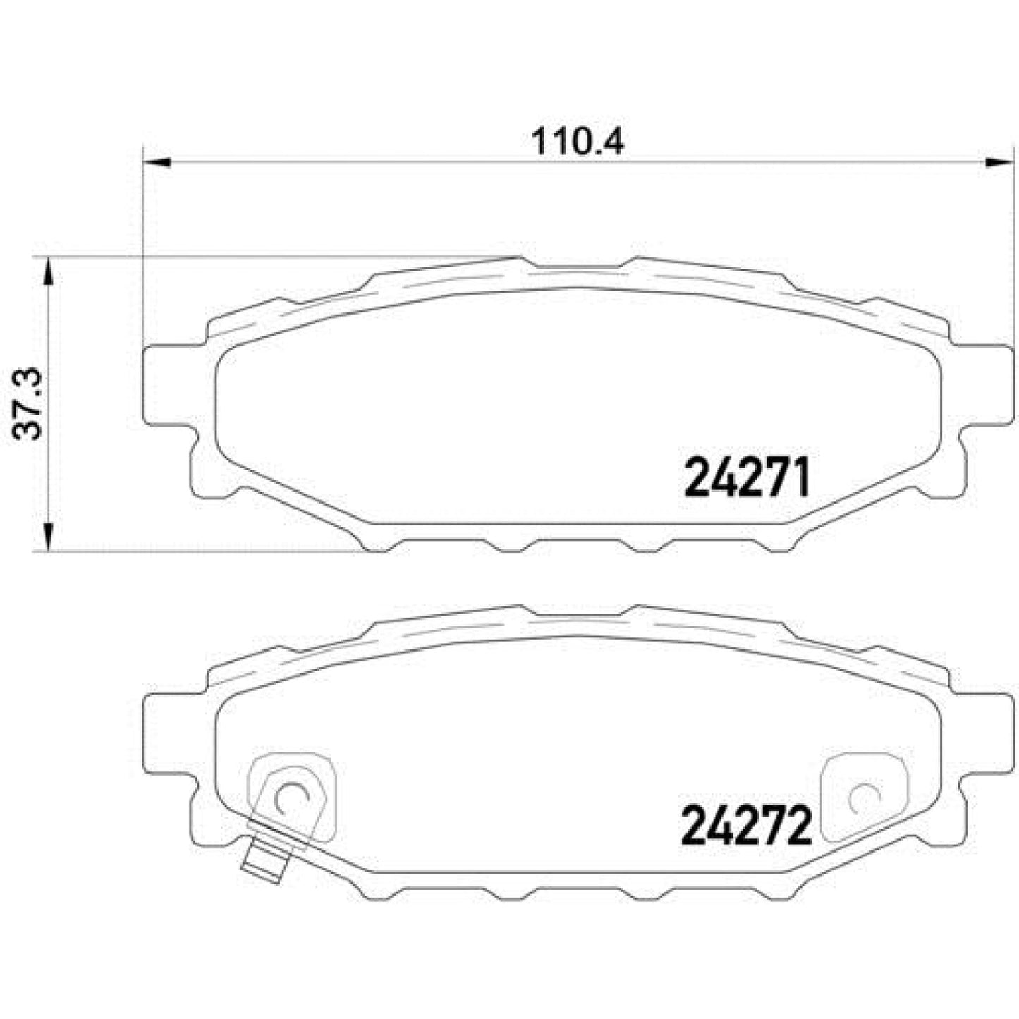 BRE-P78020 - BALATAS TRASERAS PARA SUBARU FORESTER 2.5I 2014-2018