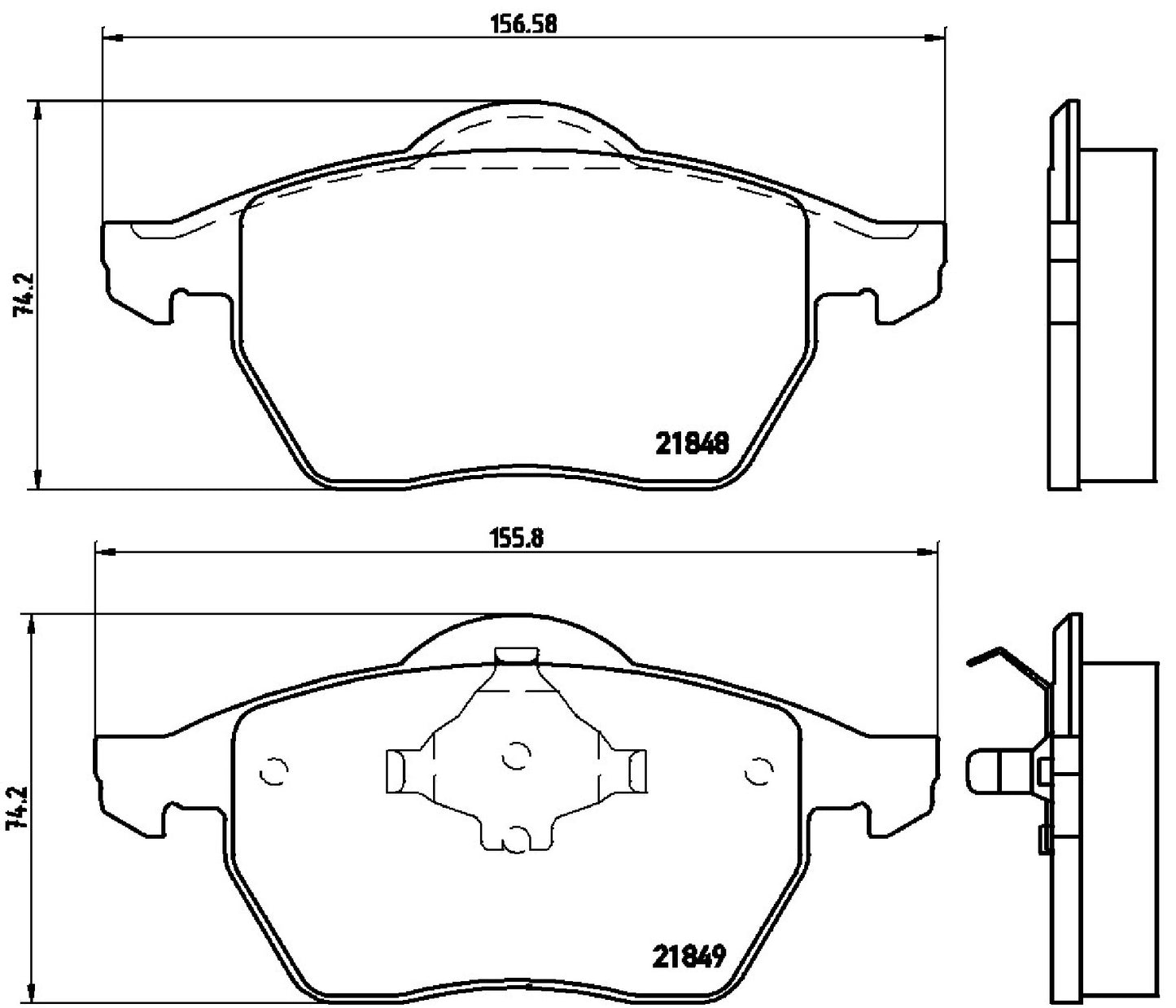 BRE-P85039 - BALATAS DELANTERAS PARA AUDI TT BASE 2003-2004