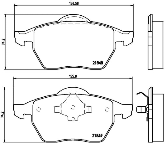 BRE-P85039 - BALATAS DELANTERAS PARA AUDI TT BASE 2003-2004