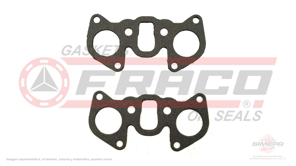 MIX-3840023 - EMPAQUE MULTIPLE DE ADMISION PARA CHEVROLET LUV L4 1.8 L 8 V. SOHC 1976-1982