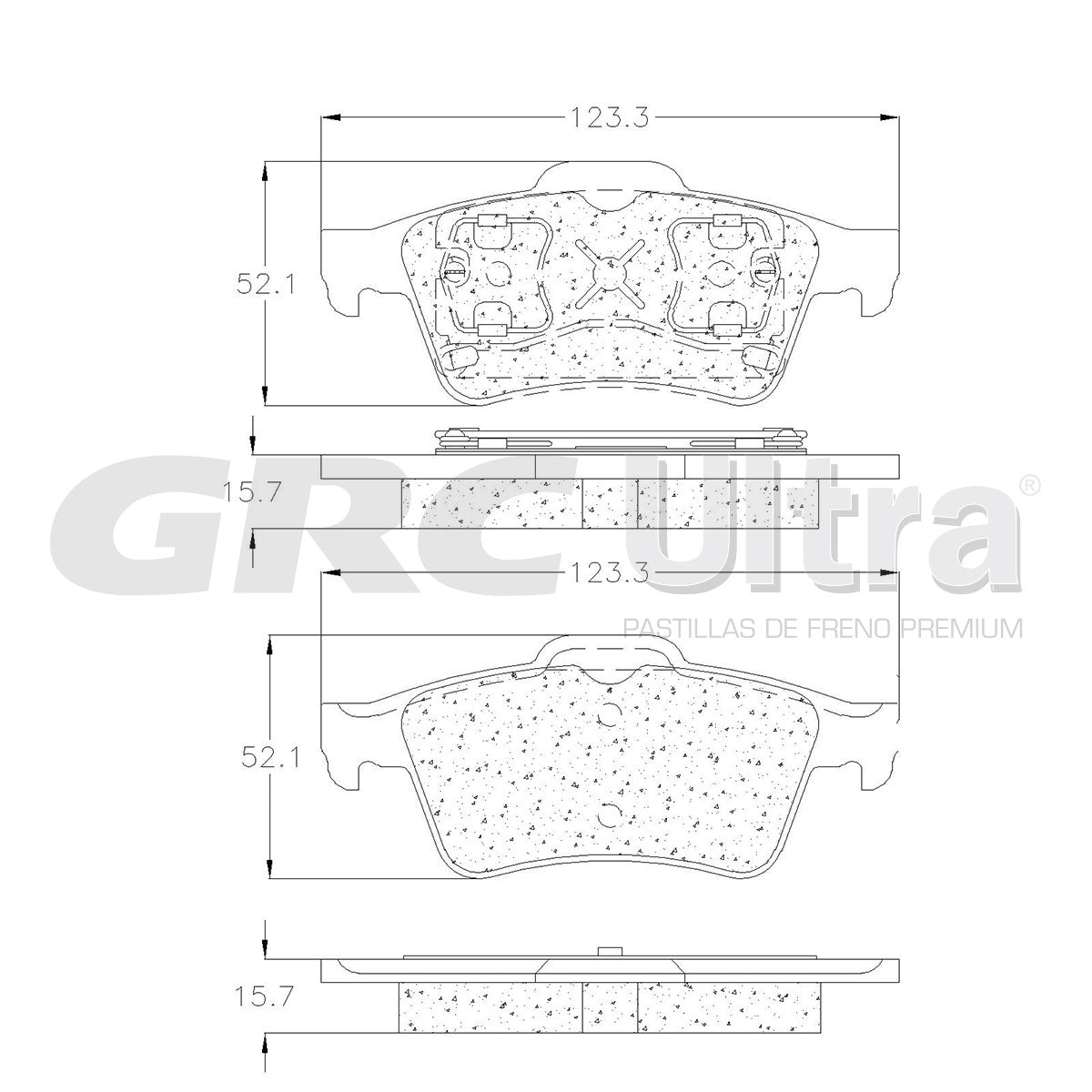 GCD973 - BALATAS CERAMICAS TRASERAS PARA CHEVROLET VECTRA 2007-2008