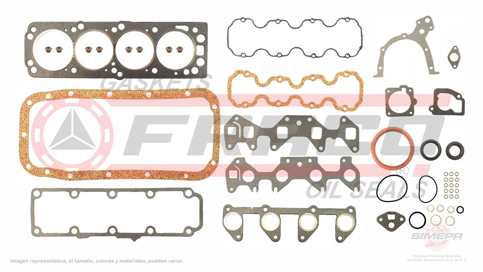 FSX-6040030 - JUEGO DE EMPAQUES PARA CHEVROLET CHEVY L4 1.4 L 8 V. SOHC C14NZ 1994-2002