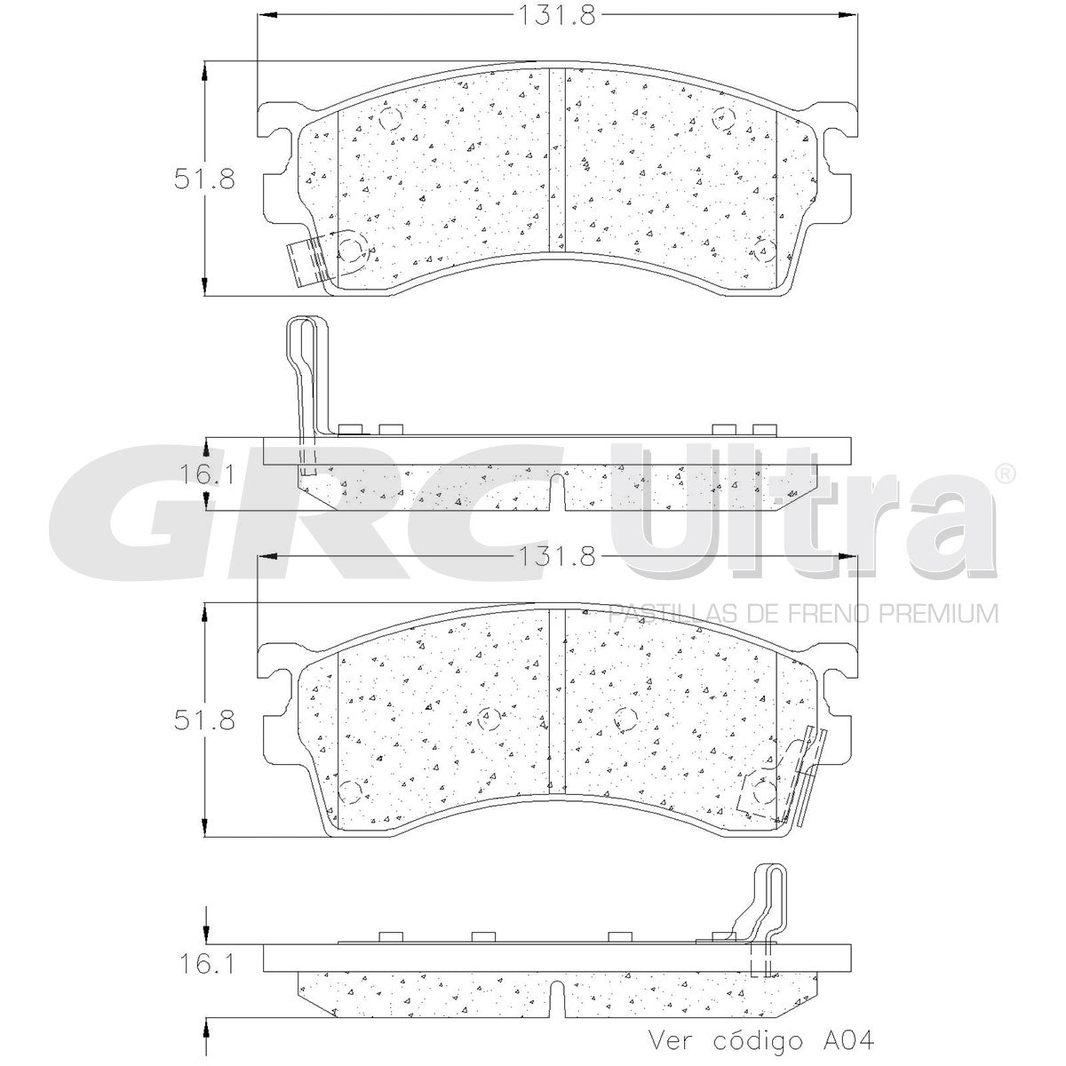 GCD583 - BALATAS CERAMICAS DELANTERAS PARA FORD PROBE 1993-1993