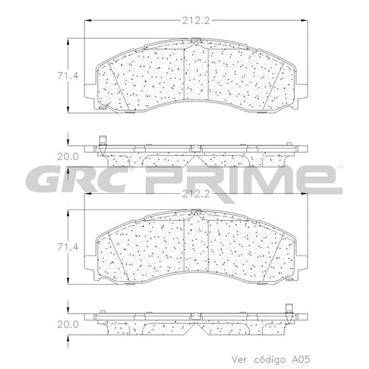 GPRD2223SD - BALATAS SEMIMETALICAS DELANTERAS PARA RAM 2500 2019-2023