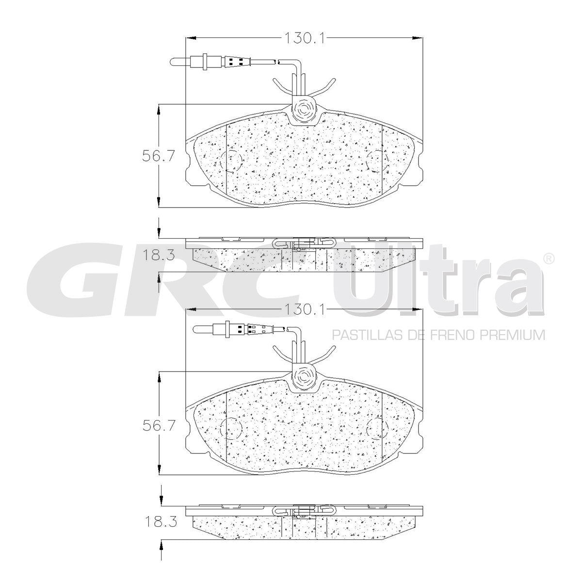 GMD1221 - BALATAS SEMIMETALICAS DELANTERAS PARA PEUGEOT 206 2000-2000