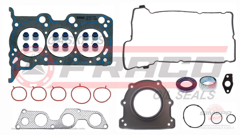 FSX-3630018SB - JUEGO DE EMPAQUES PARA DODGE ATTITUDE L3 1.2 L 12 V. DOHC 3A92 MIVEC 2015-2019