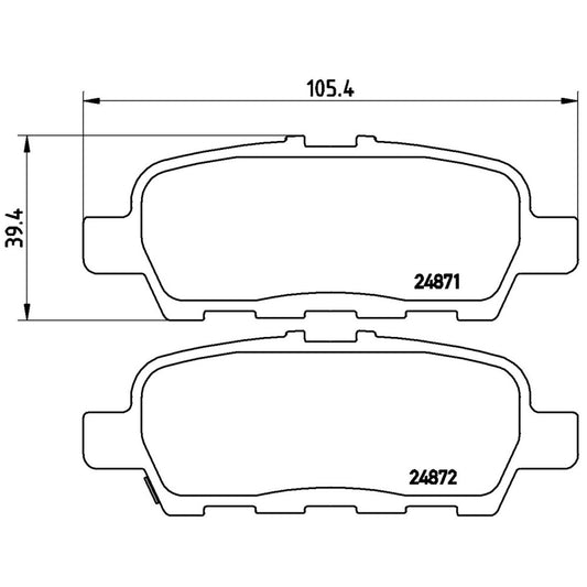 BRE-P56068 - BALATAS TRASERAS PARA NISSAN ALTIMA ADVANCE 2020-2021