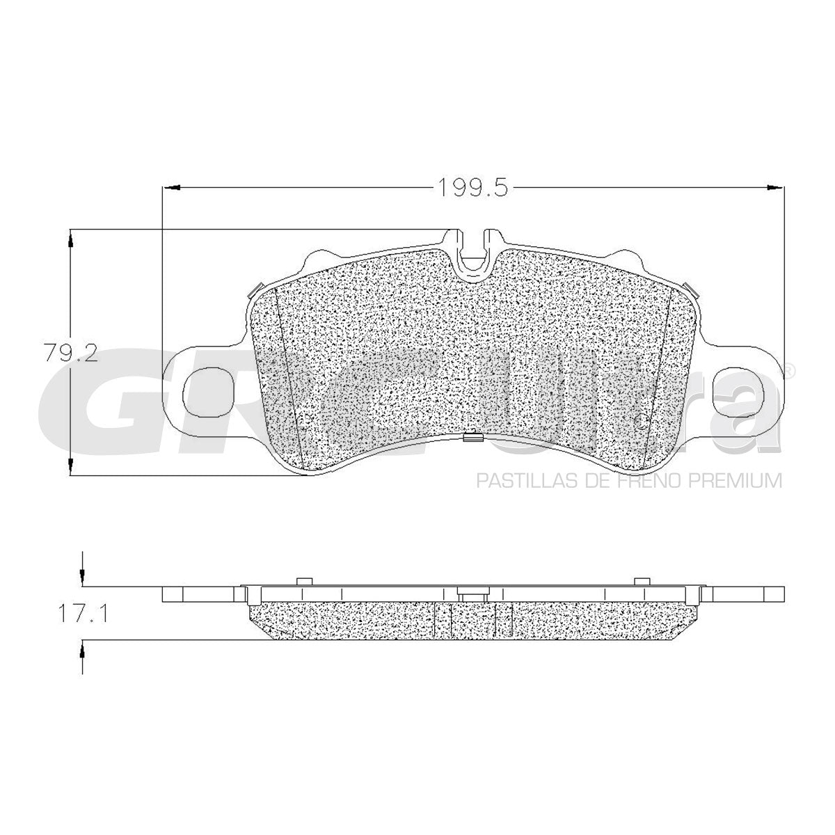 GMD1905 - BALATAS SEMIMETALICAS DELANTERAS PARA PORSCHE 718 BOXSTER 2018-2021