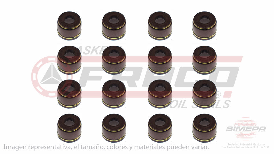 SS-9504-V-16 - SELLOS DE VALVULA POR JUEGOS PARA CHRYSLER CORDOBA V8 5.2 L 16 V. 318 CID 1975-1983