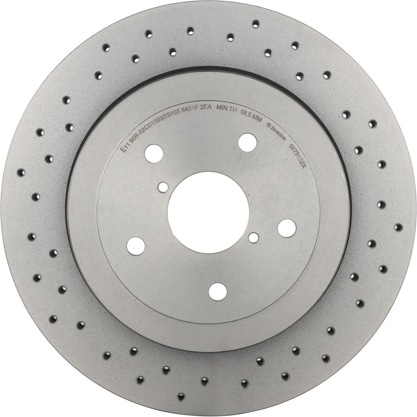 BRE-09.7813.2X - PAR DE DISCOS DE FRENO TRASEROS PARA SUBARU IMPREZA WRX STI 2007-2007
