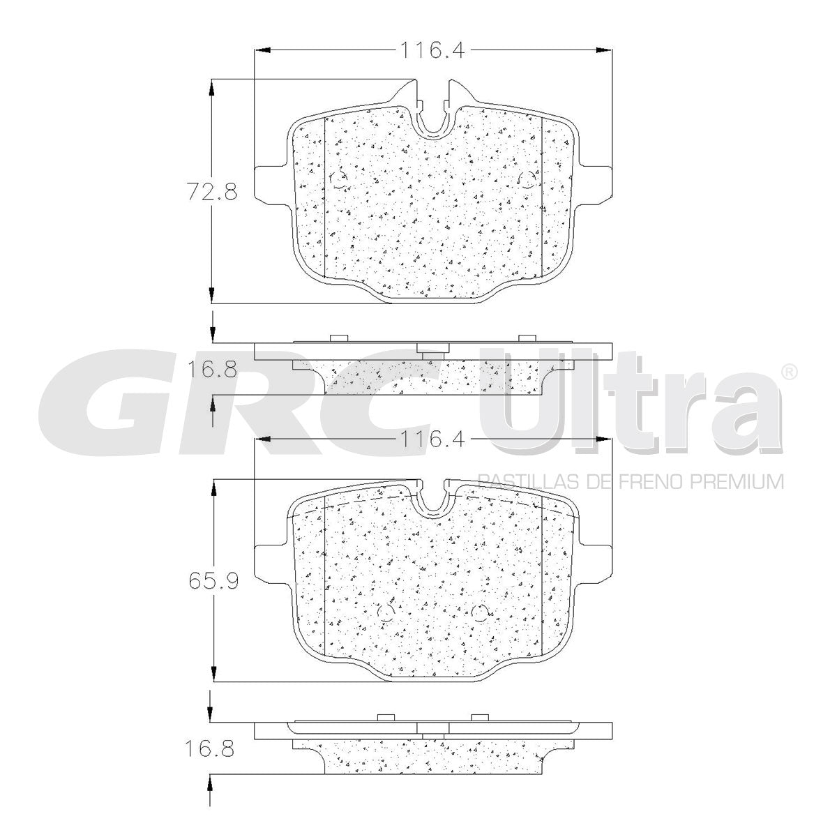 GCD1850 - BALATAS CERAMICAS TRASERAS PARA BMW 530E 2018-2020