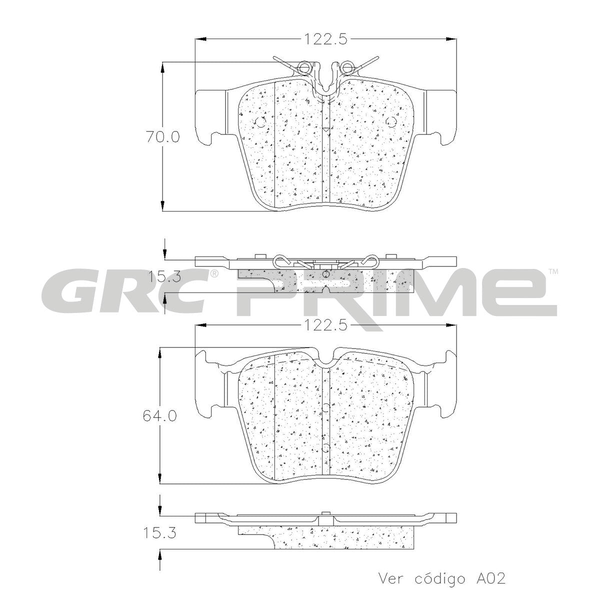 GPRD1872 - BALATAS CERAMICAS TRASERAS PARA MERCEDES-BENZ C43 AMG 2017-2023