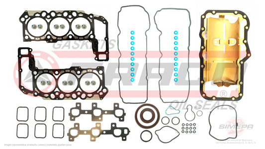 FSX-0262011 - JUEGO DE EMPAQUES PARA DODGE DAKOTA V6 3.7 L 12 V EKG SOHC 2006-2011