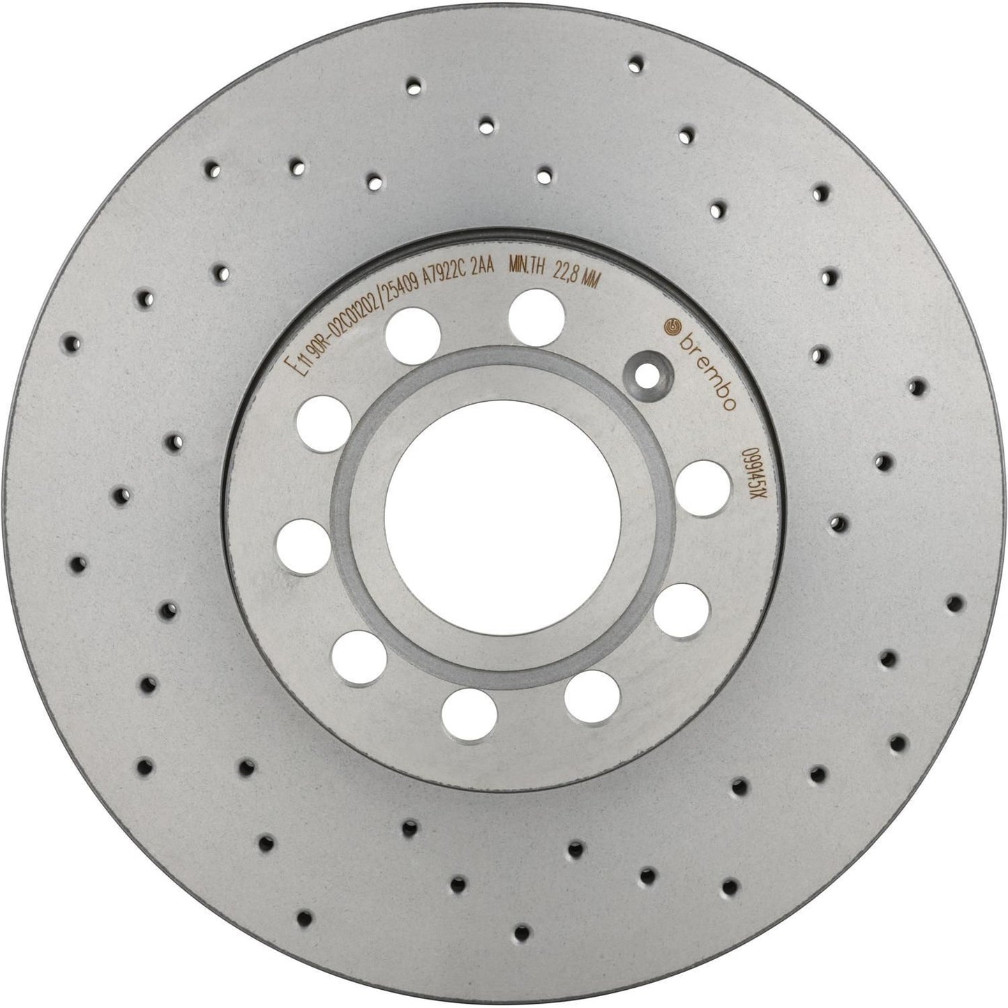 BRE-09.9145.1X - PAR DE DISCOS DE FRENO DELANTEROS PARA AUDI A3 100 ANIVERSARIO 2010-2010