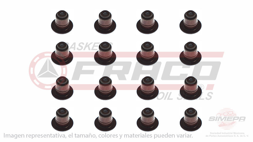 SS-2417-V-16 - SELLOS DE VALVULA POR JUEGOS PARA CHEVROLET SPARK L4 1.2 L 16 V. DOHC BD12D1 LMU 2010-2013