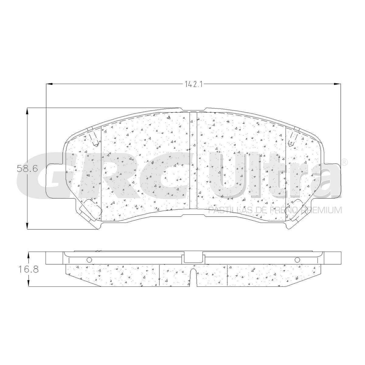 GCD1374 - BALATAS CERAMICAS DELANTERAS PARA NISSAN JUKE NISMO RS 2014-2015