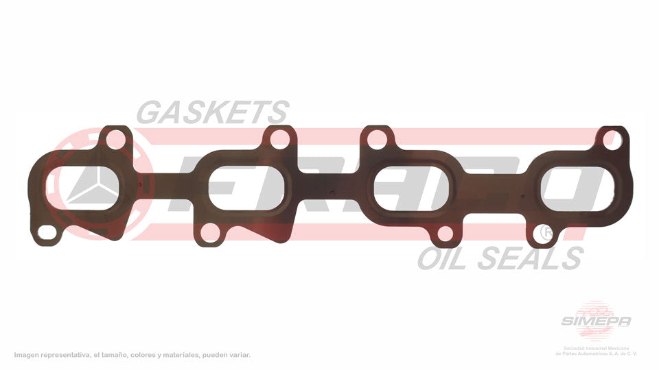 MEX-5440002 - EMPAQUE MULTIPLE DE ESCAPE PARA MERCEDES BENZ SPRINTER 2500 L4 2.1 L DIESEL 16 V. DIESEL OM651 2014-2017