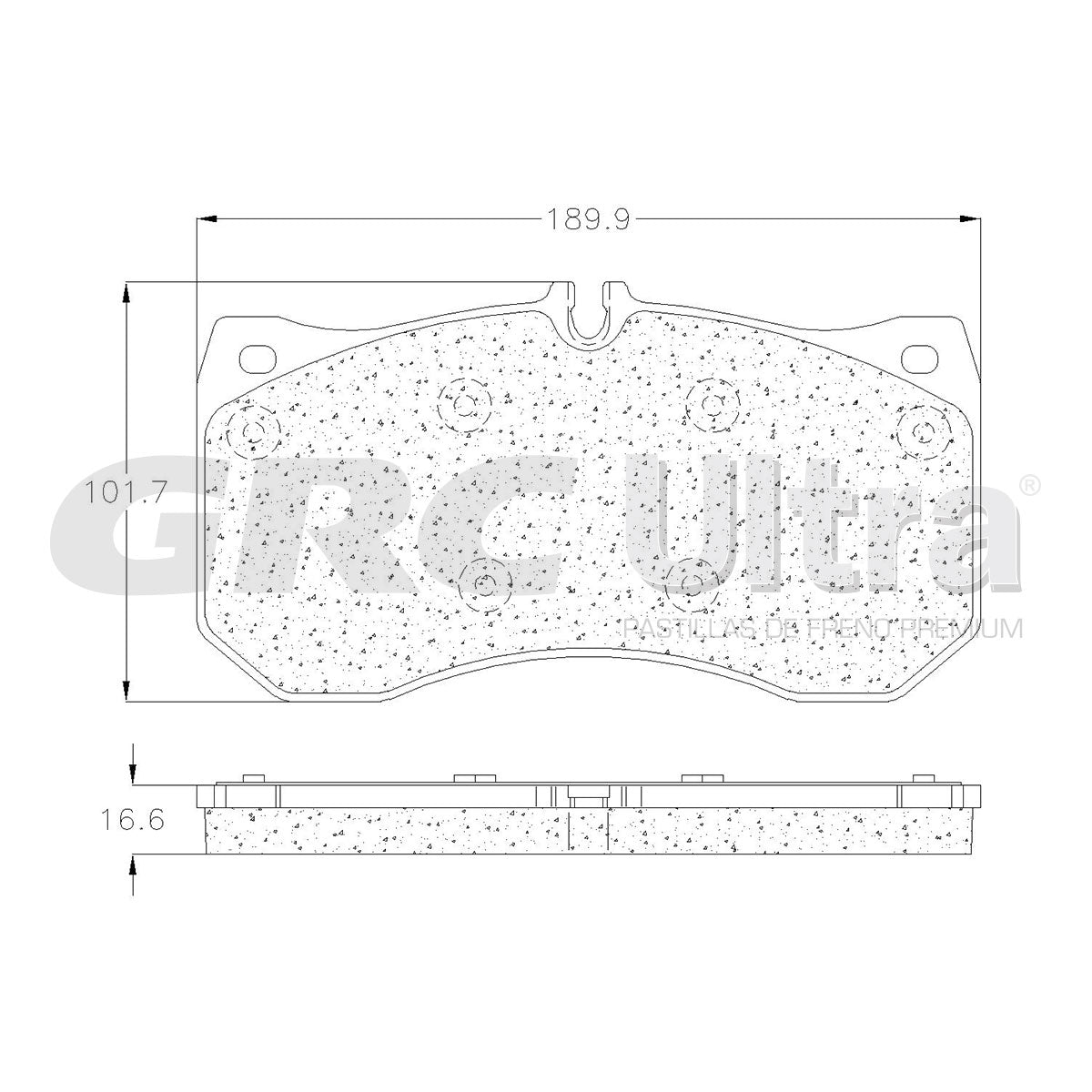 GMD1781 - BALATAS SEMIMETALICAS DELANTERAS PARA AUDI A8 QUATTRO 3.0L 2015-2015