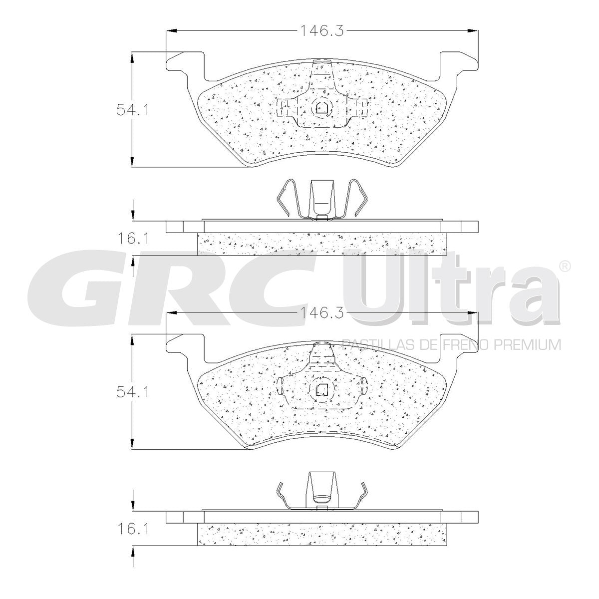 GCD1641 - BALATAS CERAMICAS DELANTERAS PARA VOLKSWAGEN GOL 2012-2019