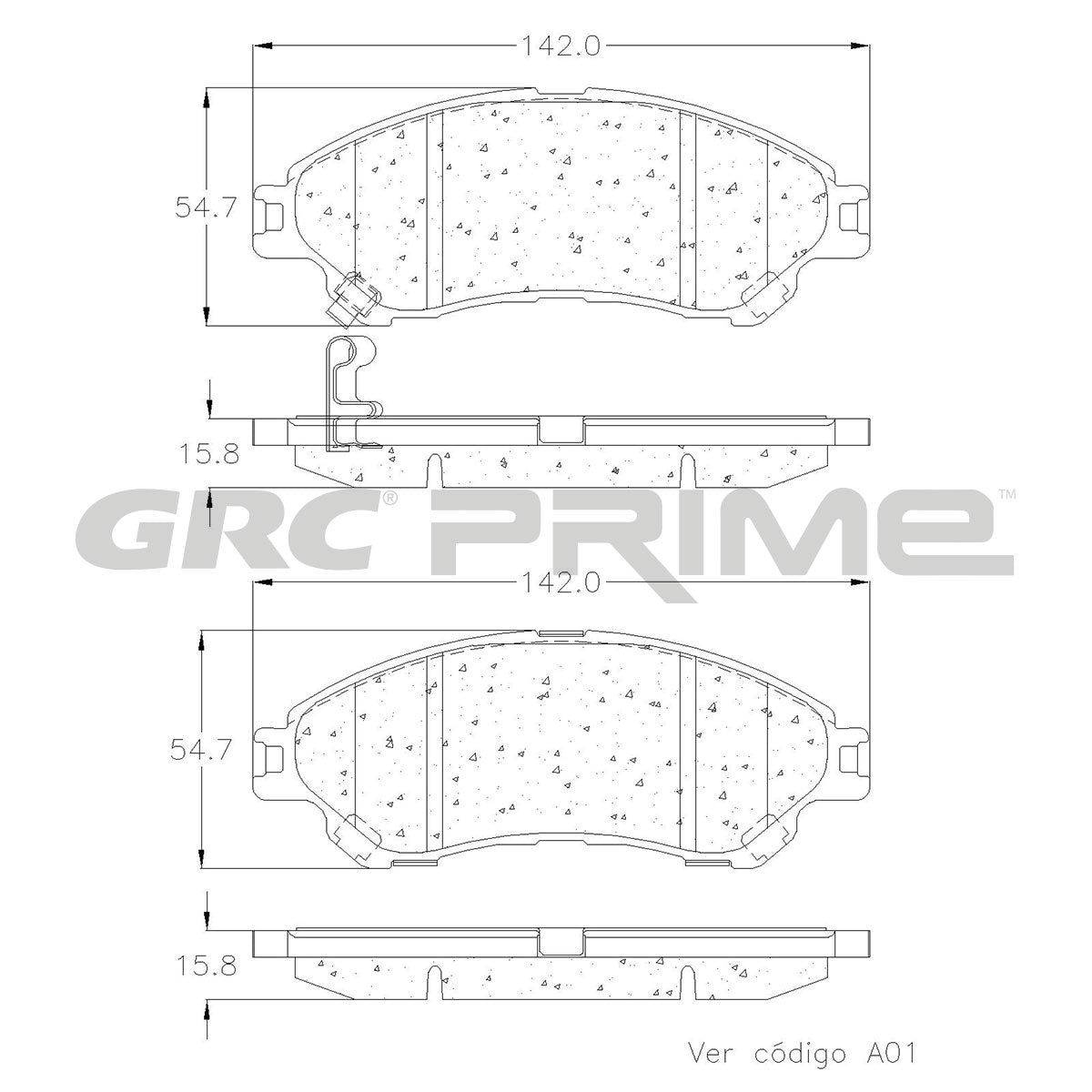 GPRD2096 - BALATAS CERAMICAS DELANTERAS PARA SUZUKI CIAZ 2016-2020