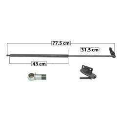 MANJ-50859 - AMORTIGUADOR CAJUELA PARA NISSAN ICHI VAN 1987-2003 IZQUIERDA