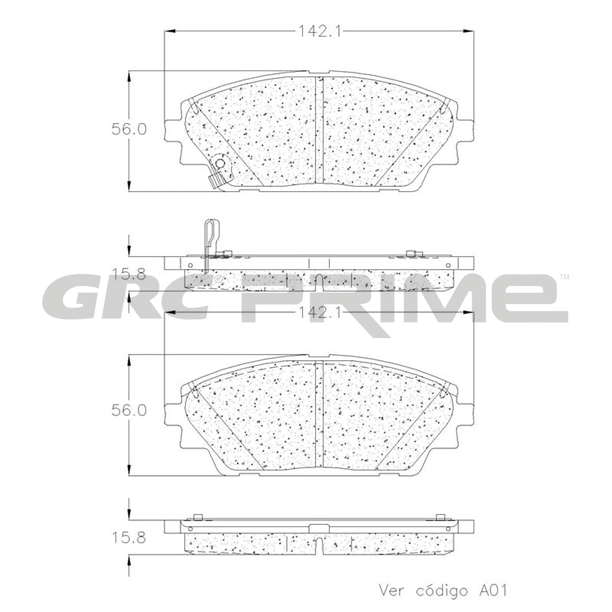 GPRD2275 - BALATAS CERAMICAS DELANTERAS PARA MAZDA CX-30 2020-2024