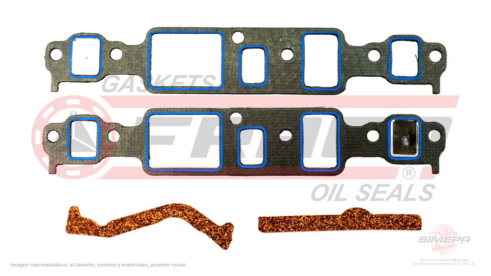 MIX-3062132 - EMPAQUE MULTIPLE DE ADMISION PARA CHEVROLET ASTRO V6 4.3 L 12 V. OHV 262 " 1986-1991