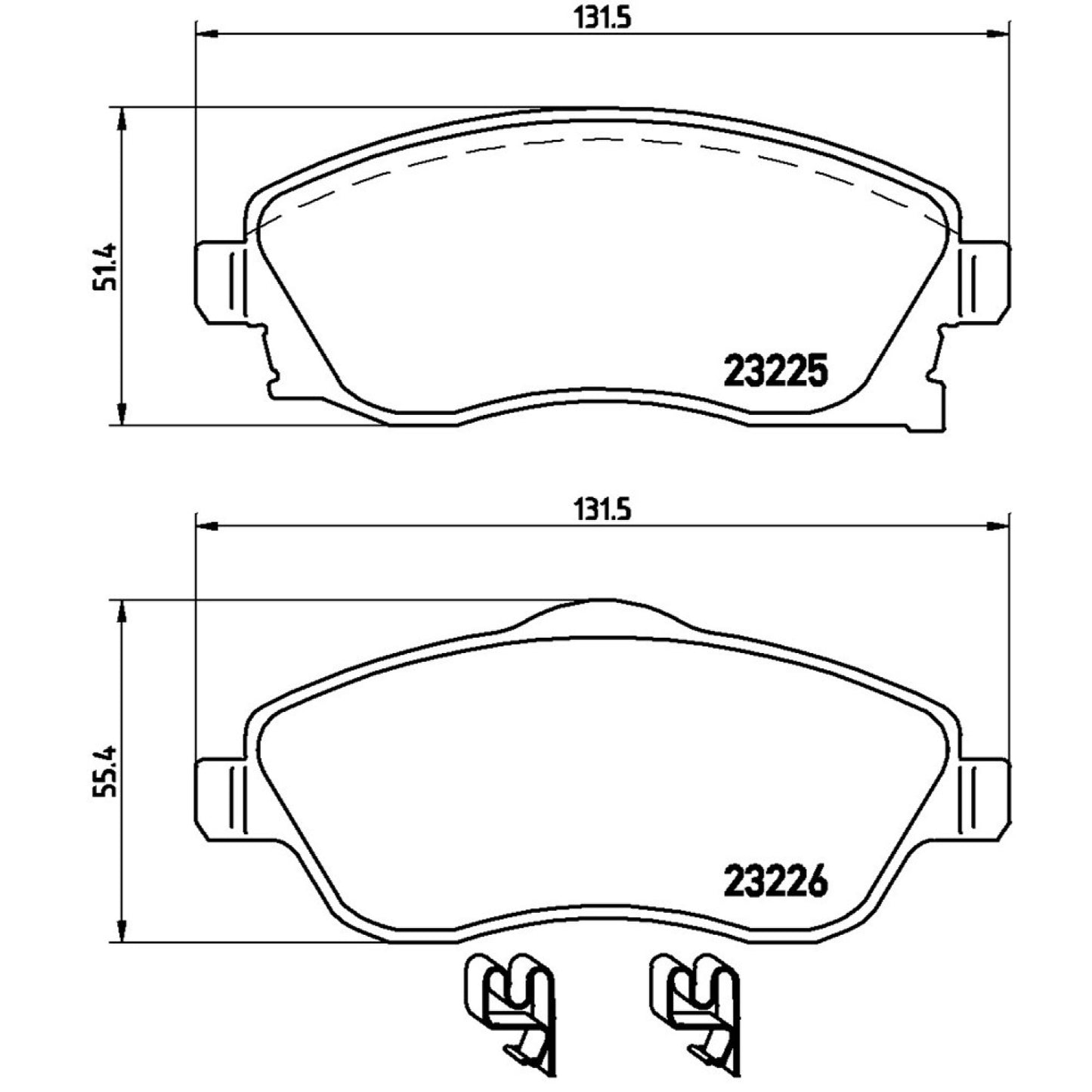 BRE-P59036 - BALATAS DELANTERAS PARA CHEVROLET CORSA BASE 2003-2008
