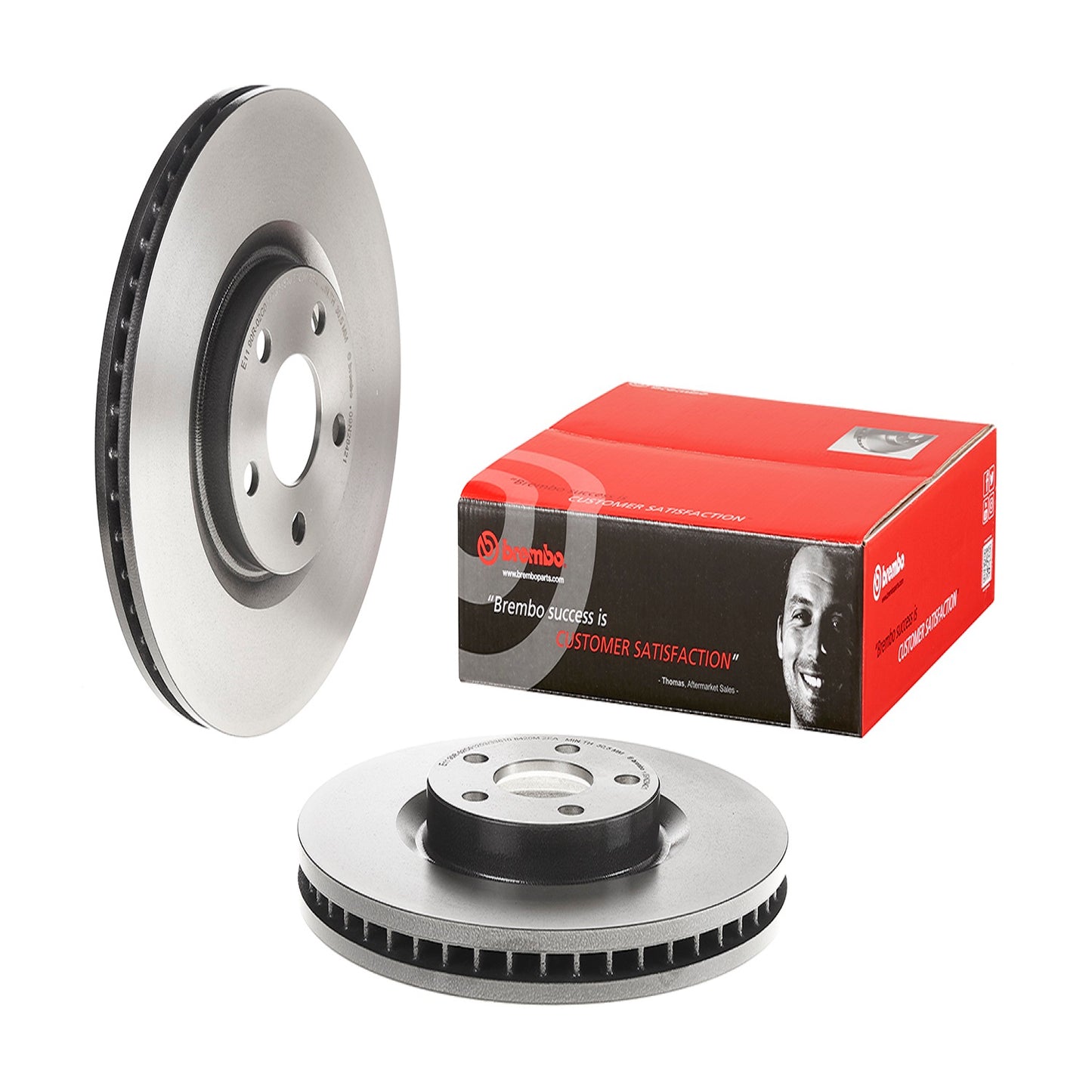 BRE-09.N284.21 - PAR DE DISCOS DE FRENO DELANTEROS PARA FORD EDGE SE 2015-2020