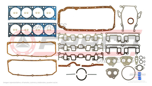 FSX-3082010 - JUEGO DE EMPAQUES PARA CADILLAC DEVILLE V8 4.1 L V8 16 V. 250 CID 1982-1985
