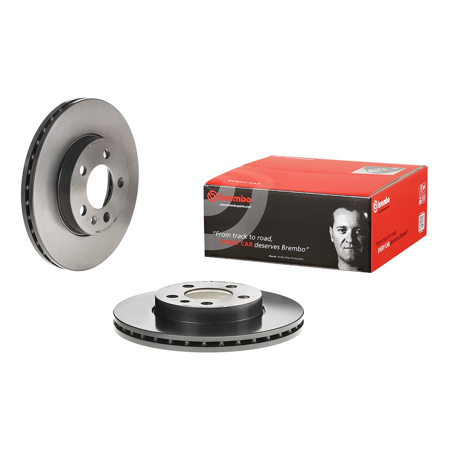 BRE-09.D570.11 - PAR DE DISCOS DE FRENO DELANTEROS PARA SEAT IBIZA BLITZ 2017-2017