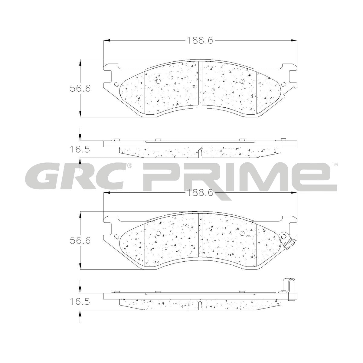 GPRD702SD - BALATAS SEMIMETALICAS DELANTERAS PARA DODGE RAM 1500 2000-2001