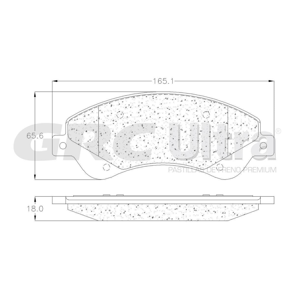 GMD1528 - BALATAS SEMIMETALICAS DELANTERAS PARA FORD TRANSIT 2007-2014