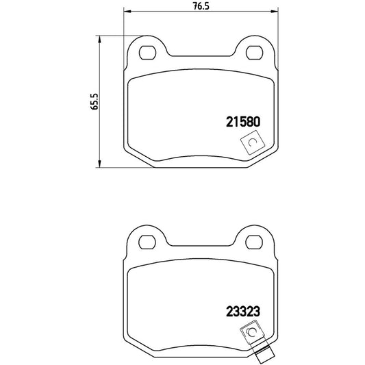 BRE-P56048 - BALATAS TRASERAS PARA MITSUBISHI LANCER EVOLUTION 2003-2006