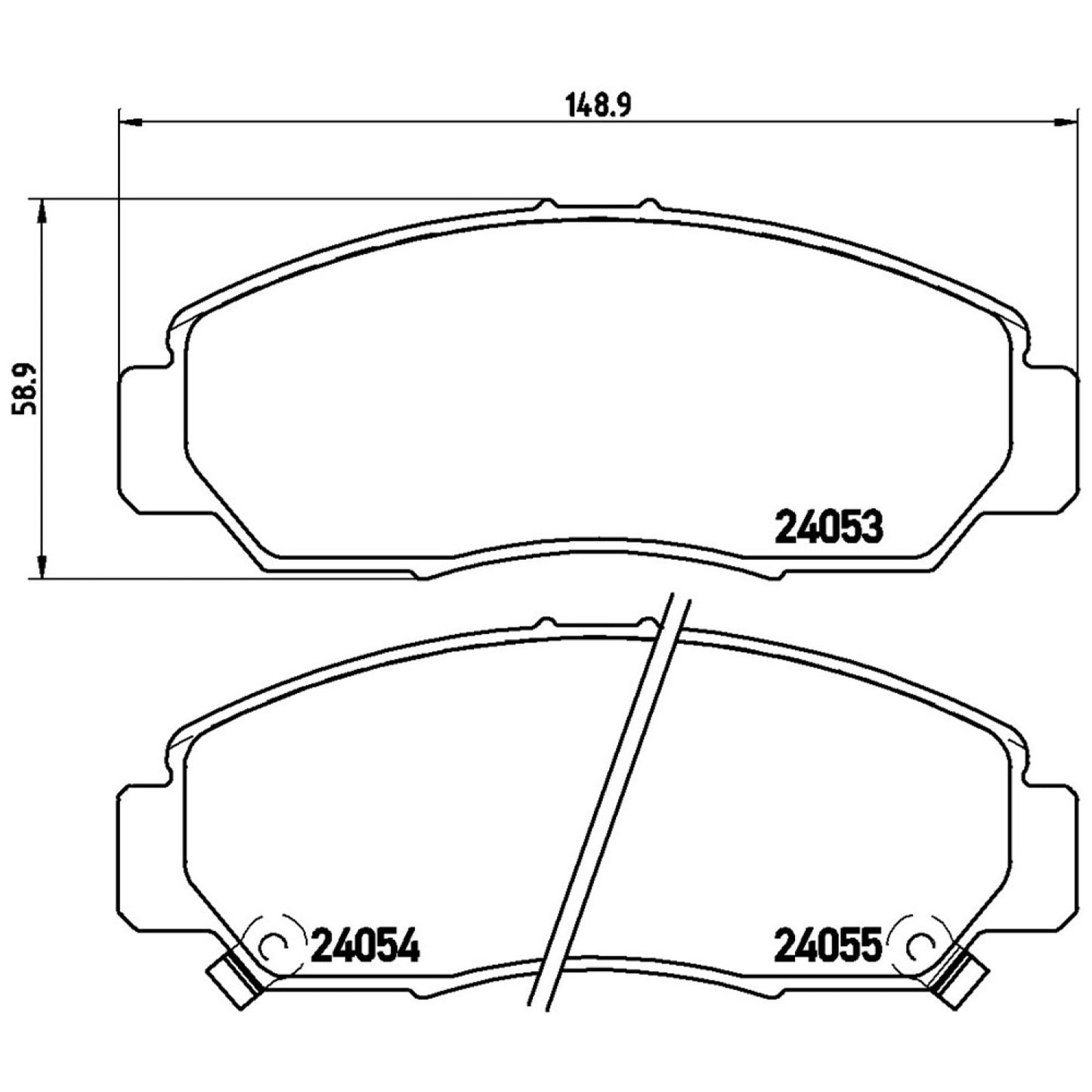 BRE-P28047 - BALATAS DELANTERAS PARA HONDA ACCORD COUPE 2003-2003
