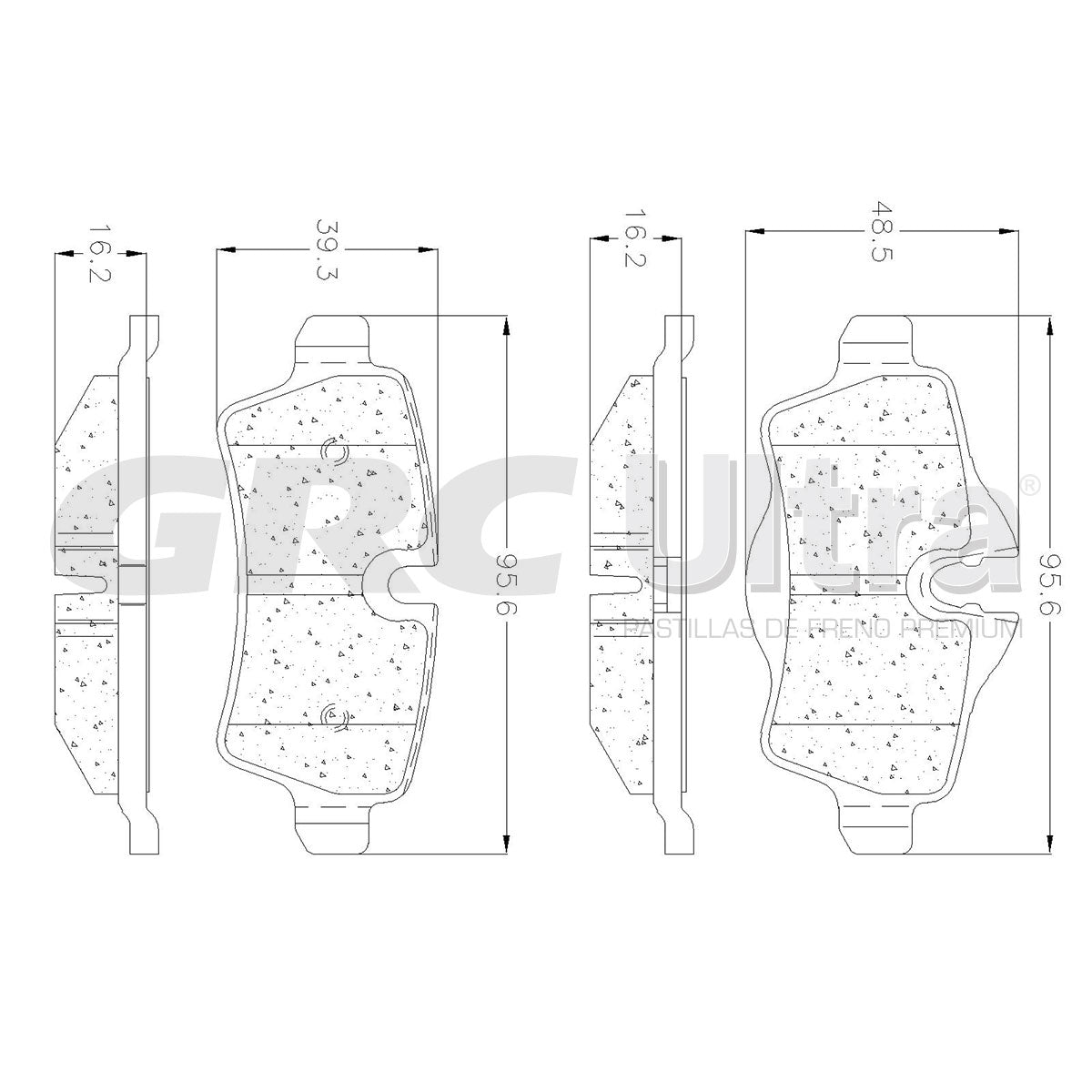 GMD1309 - BALATAS SEMIMETALICAS TRASERAS PARA MINI COOPER BASE 1.6L 2015-2015