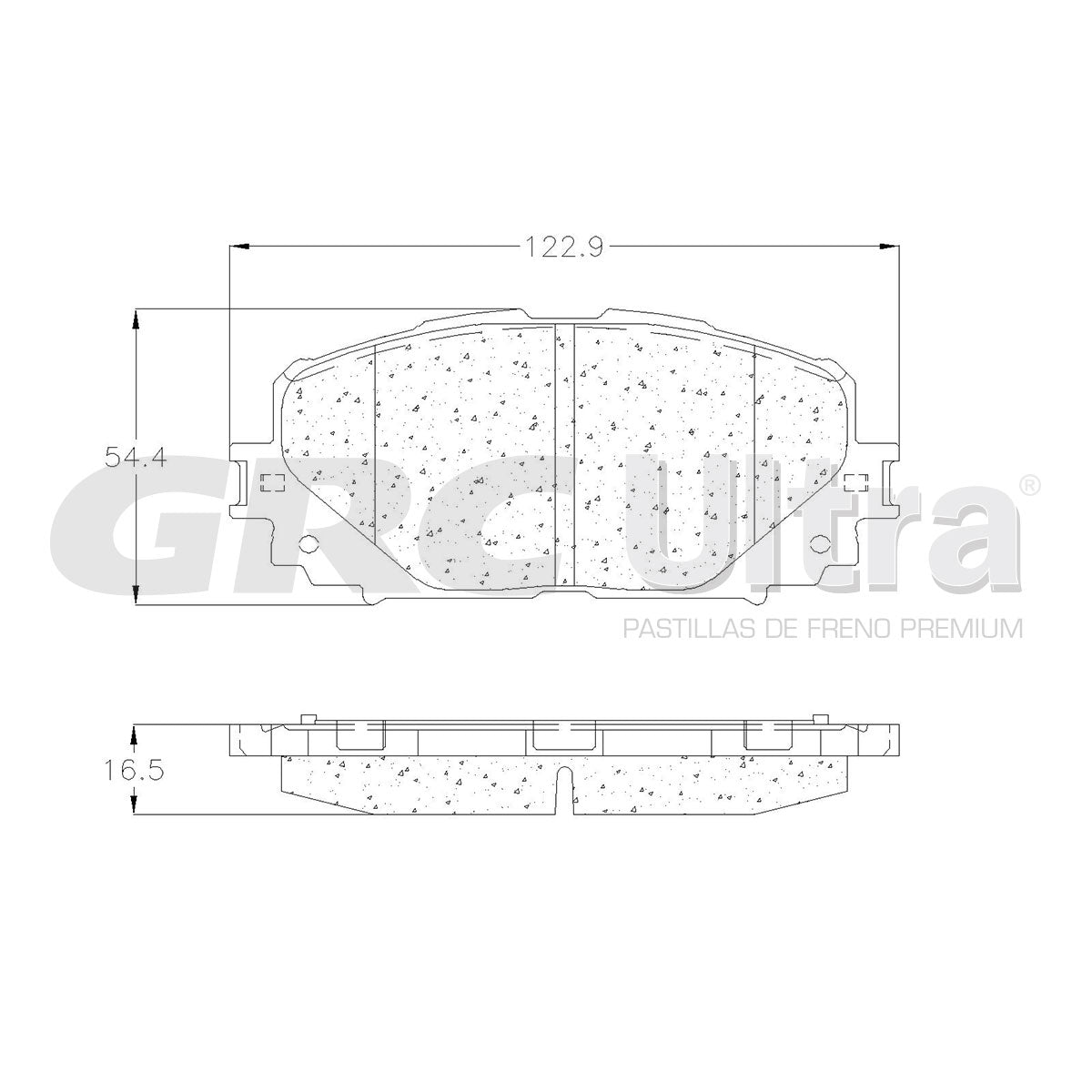 GMD1628 - BALATAS SEMIMETALICAS DELANTERAS PARA TOYOTA YARIS BASE 2012-2012
