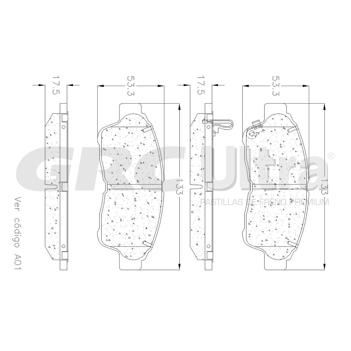 GCD562 - BALATAS CERAMICAS DELANTERAS PARA GEO PRIZM 1993-1997