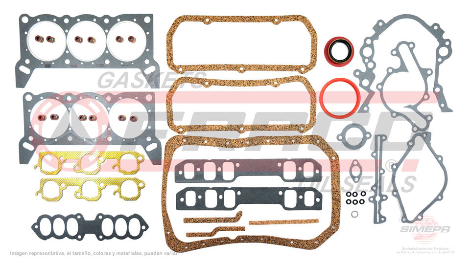 FSX-2662072 - JUEGO DE EMPAQUES PARA FORD TAURUS V6 3.8 L 12 V. OHV 1988