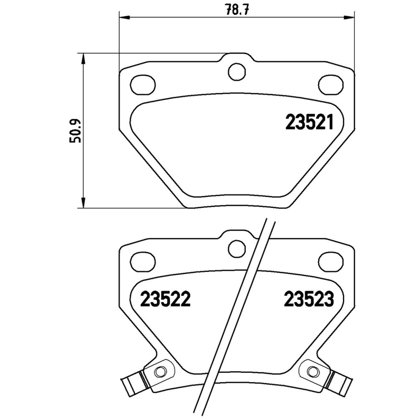 BRE-P83052 - BALATAS TRASERAS PARA TOYOTA COROLLA XRS 2005-2006