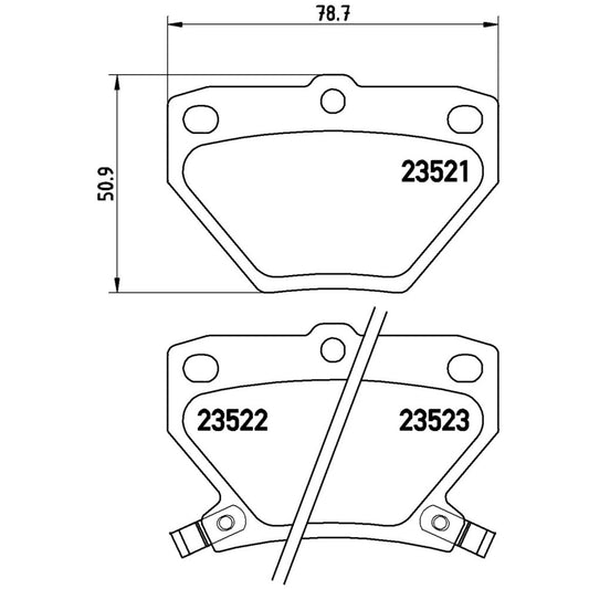 BRE-P83052 - BALATAS TRASERAS PARA TOYOTA COROLLA XRS 2005-2006