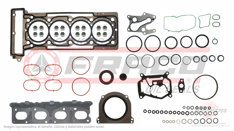 FSX-5440112 - JUEGO DE EMPAQUES PARA MERCEDES BENZ A180 1.6 L M270 L4 16 V TURBO M270.910 2013-2015
