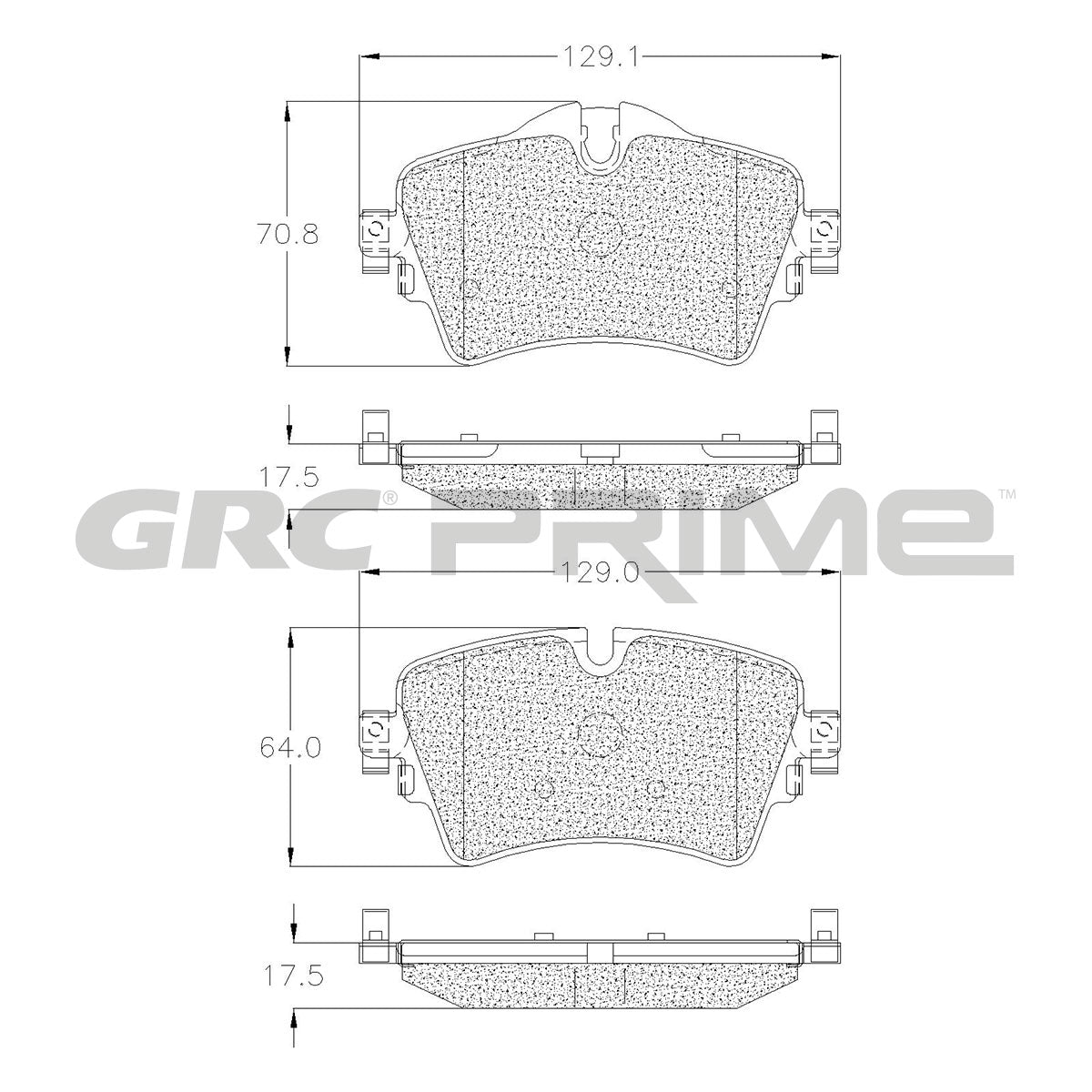 GPRD1801 - BALATAS CERAMICAS DELANTERAS PARA MINI COOPER S 2.0L 2014-2015