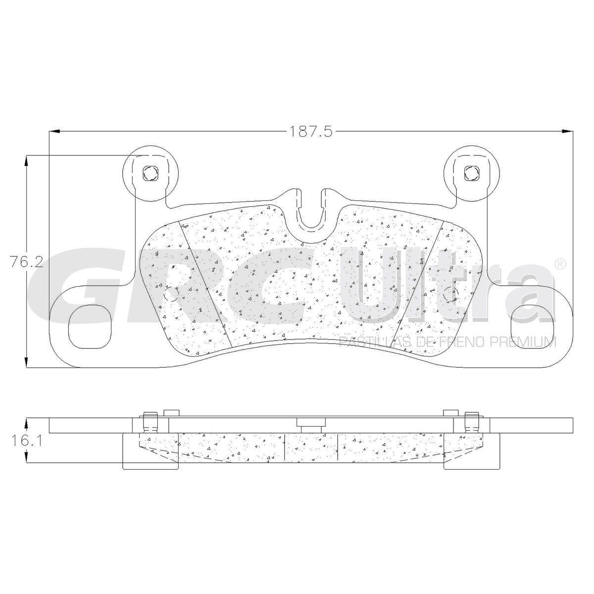 GMD1453 - BALATAS SEMIMETALICAS TRASERAS PARA PORSCHE CAYENNE BASE 3.6L 2012-2012