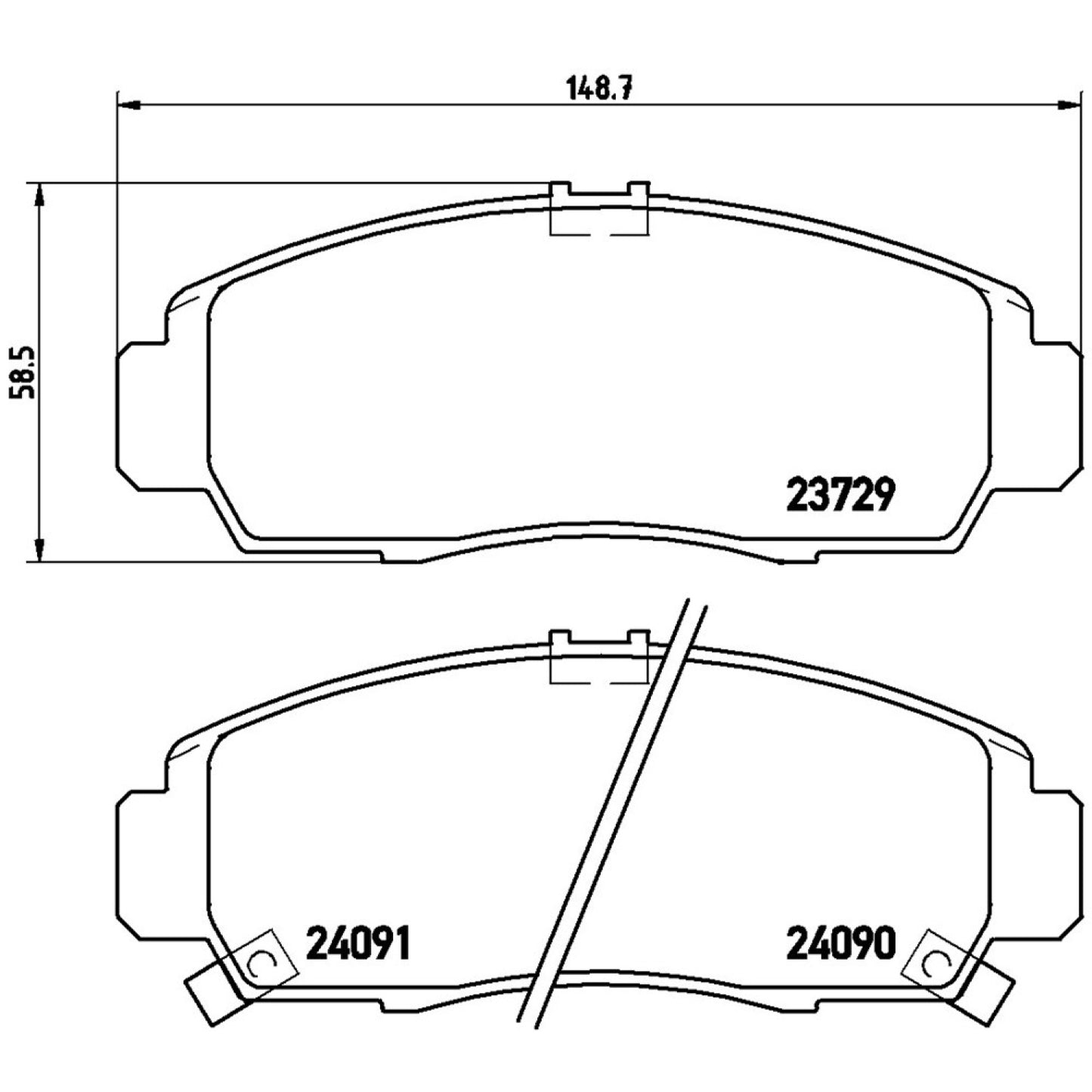 BRE-P28034 - BALATAS DELANTERAS PARA ACURA TL BASE 1999-2008