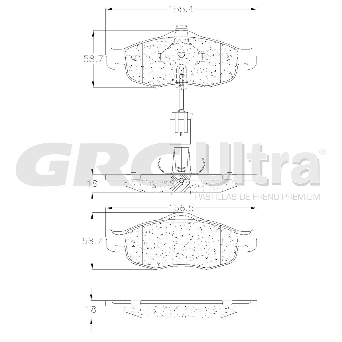 GMD801 - BALATAS SEMIMETALICAS DELANTERAS PARA FORD CONTOUR BASE 1998-1998
