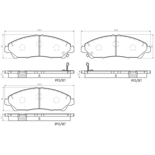 BRE-P28105 - BALATAS DELANTERAS PARA ACURA MDX A-SPEC 2019-2020