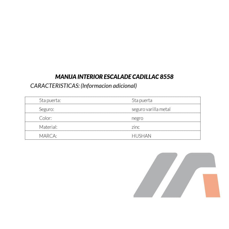 MANJ-8558 - MANIJA INTERIOR PARA CADILLAC ESCALADE 1999-2000