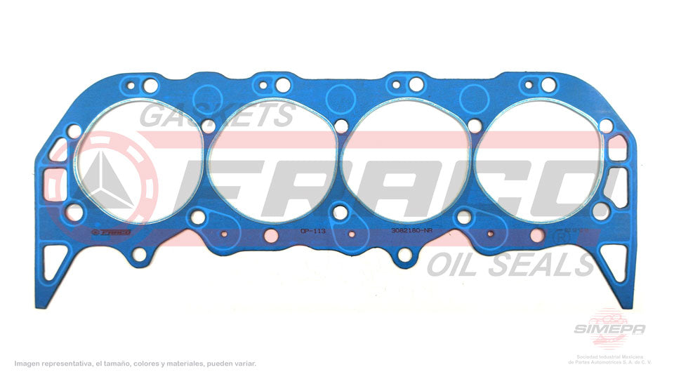 HGX-3082180-NR - EMPAQUE DE CABEZA PARA CHEVROLET BEL AIR V8 6.5 L 16 V. OHV 1965-1969